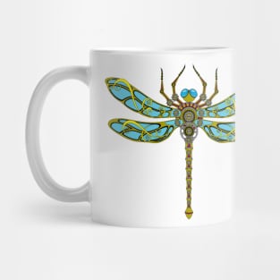 Mech Steampunk Dragonfly Illustration Mug